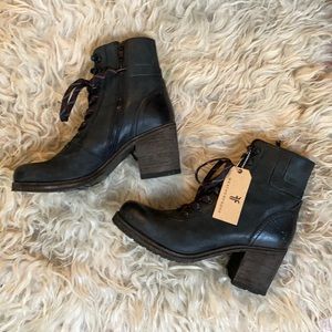 Frye Karen Hiker All Weather Boot Black Sz 10